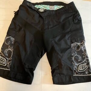 troy lee designs black Moto shorts.  Bmx / biking / motocross. EUC!